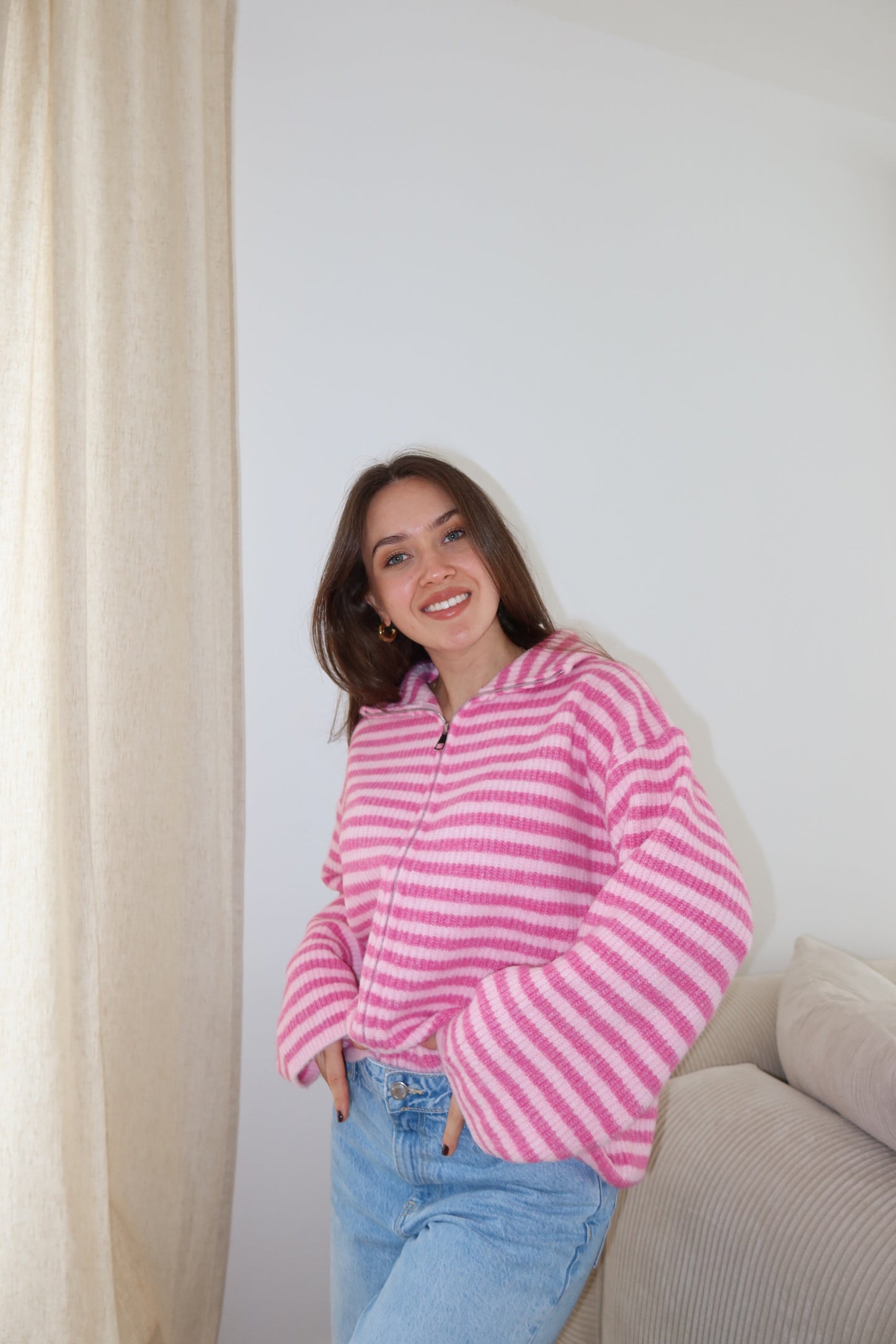 TM | Zip-Cardigan • Rosa