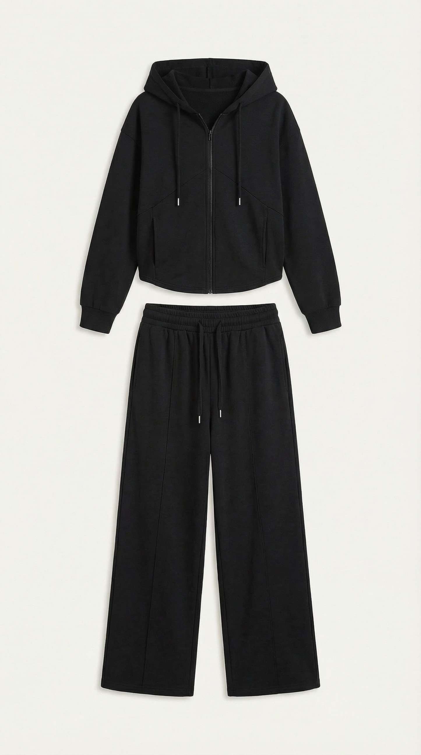 Conjunto de sudadera con capucha y pantalones anchos Yolanda