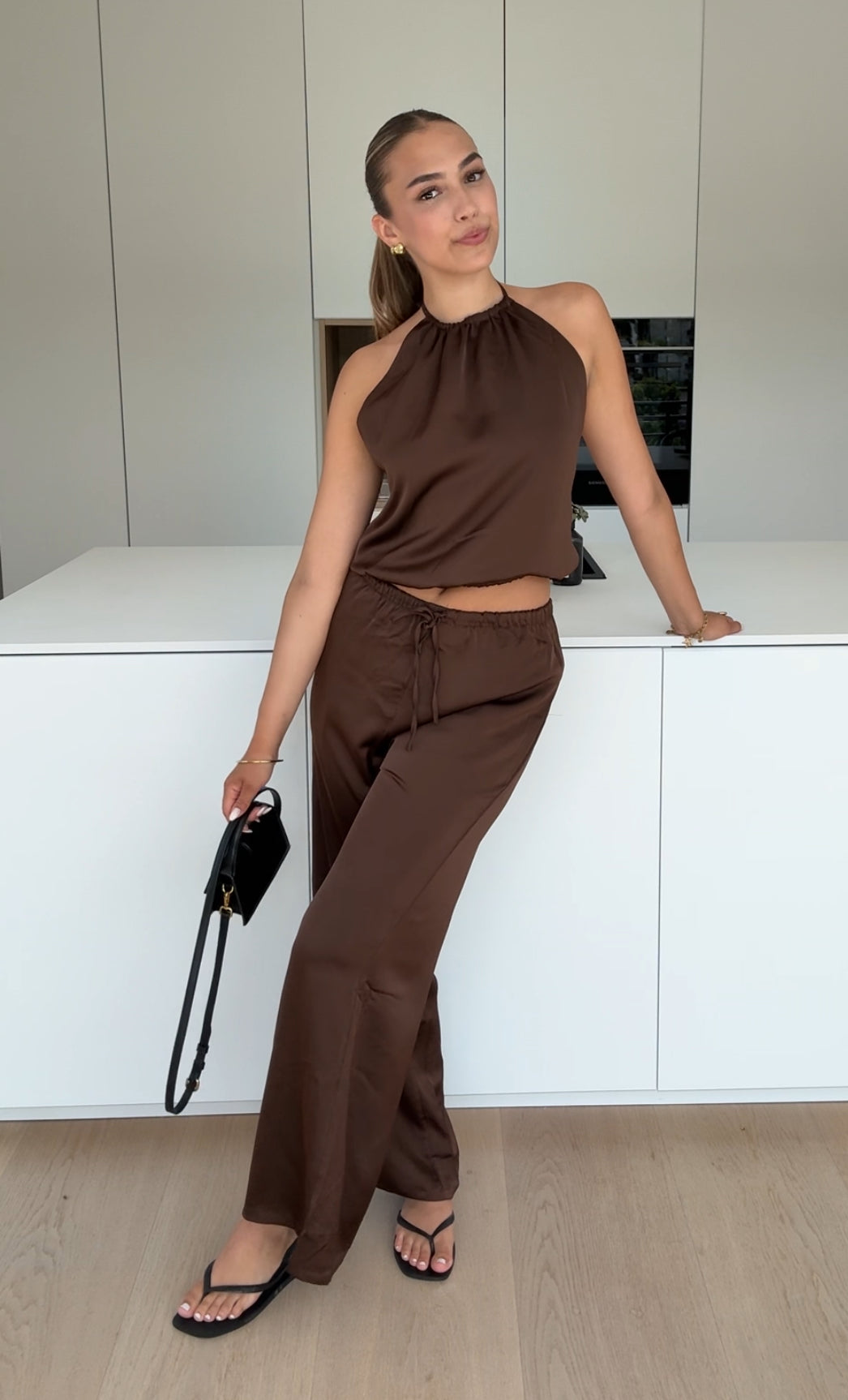 TM | Conjunto satén chocolate