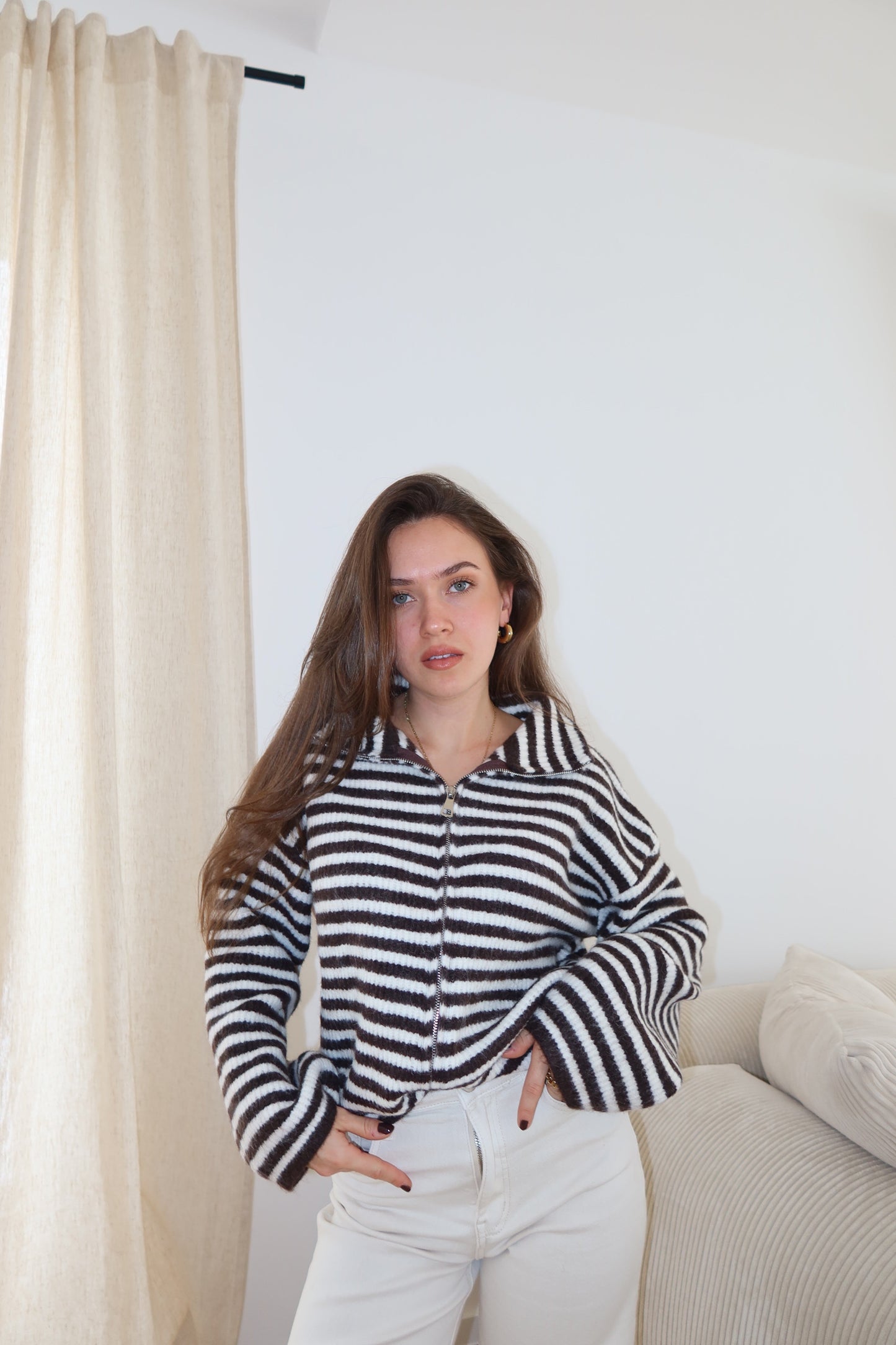 TM | Zip-Cardigan • Chocolate