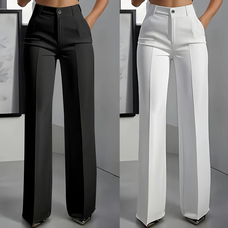 TM | Pantalones de traje de mujer con cintura alta