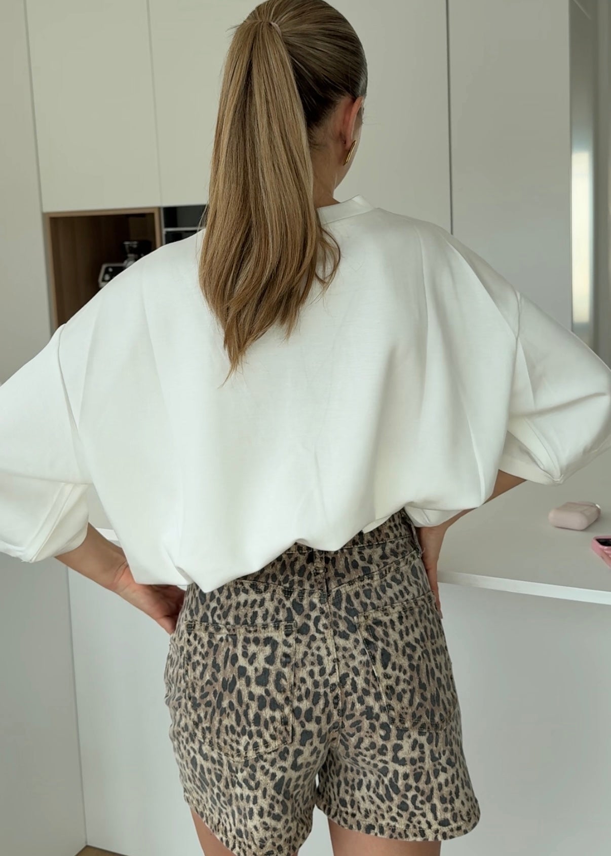 TM | Falda pantalón vaquera de leopardo
