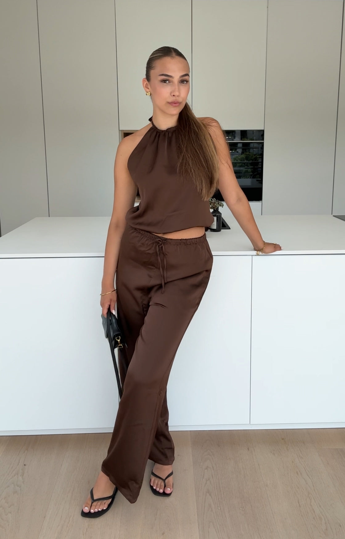 TM | Conjunto satén chocolate