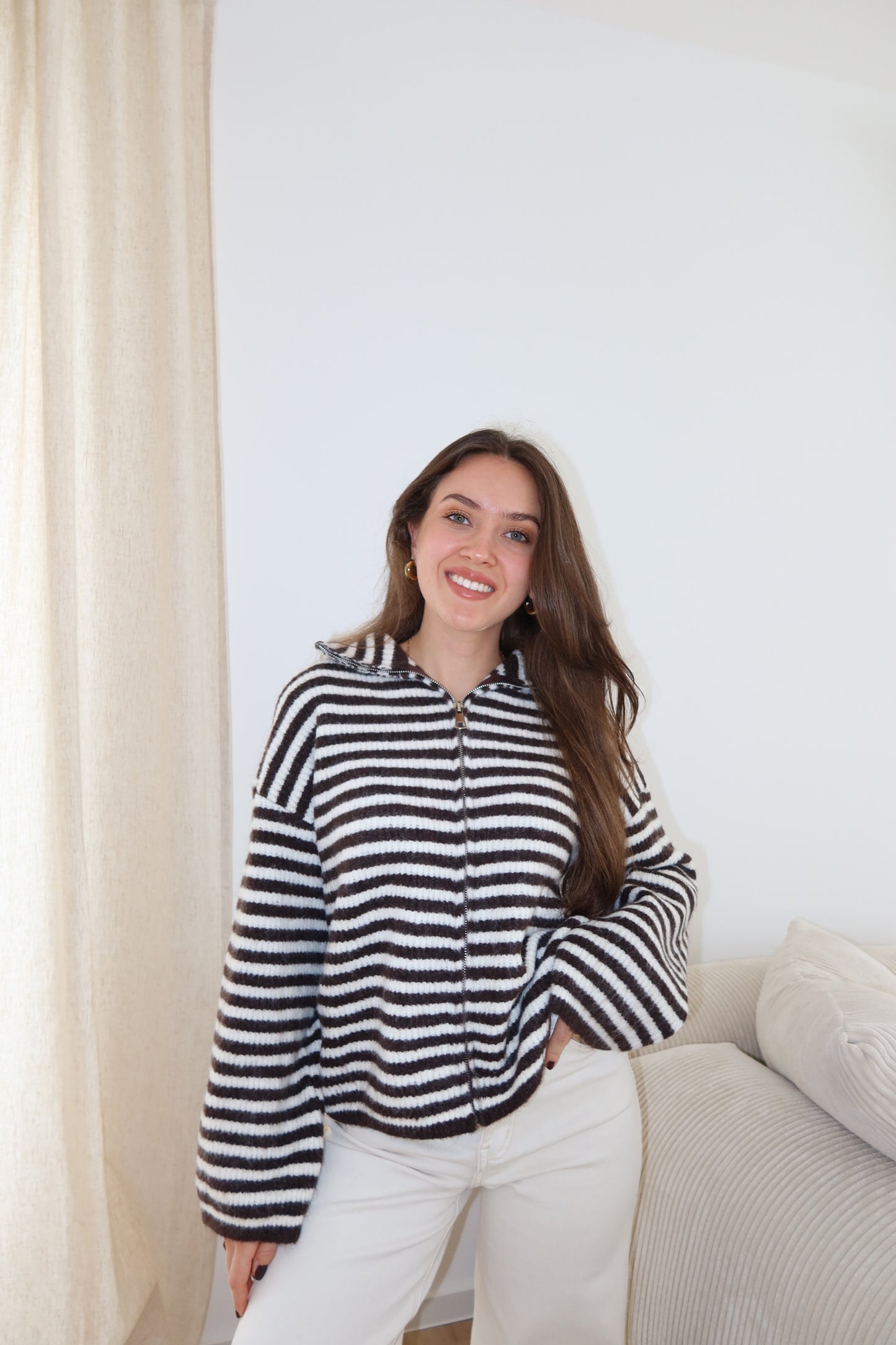 TM | Zip-Cardigan • Chocolate