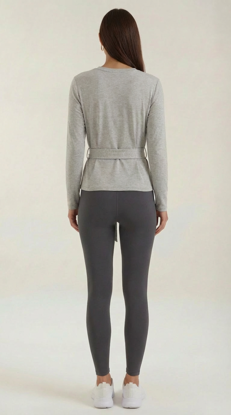 TM | Top Holly de manga larga con detalle de lazo