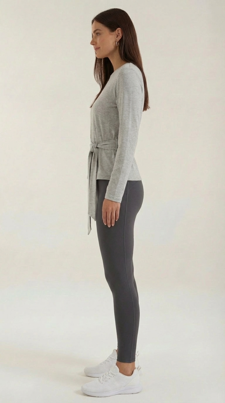 TM | Top Holly de manga larga con detalle de lazo