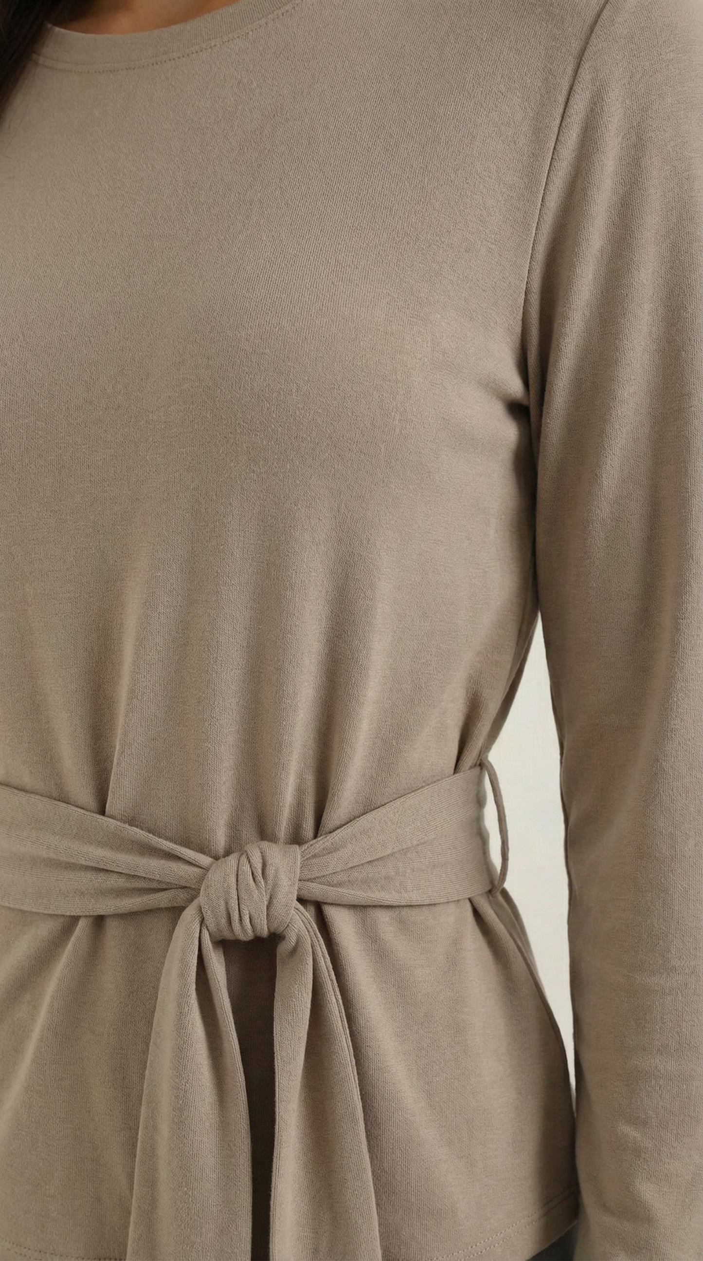 TM | Top Holly de manga larga con detalle de lazo