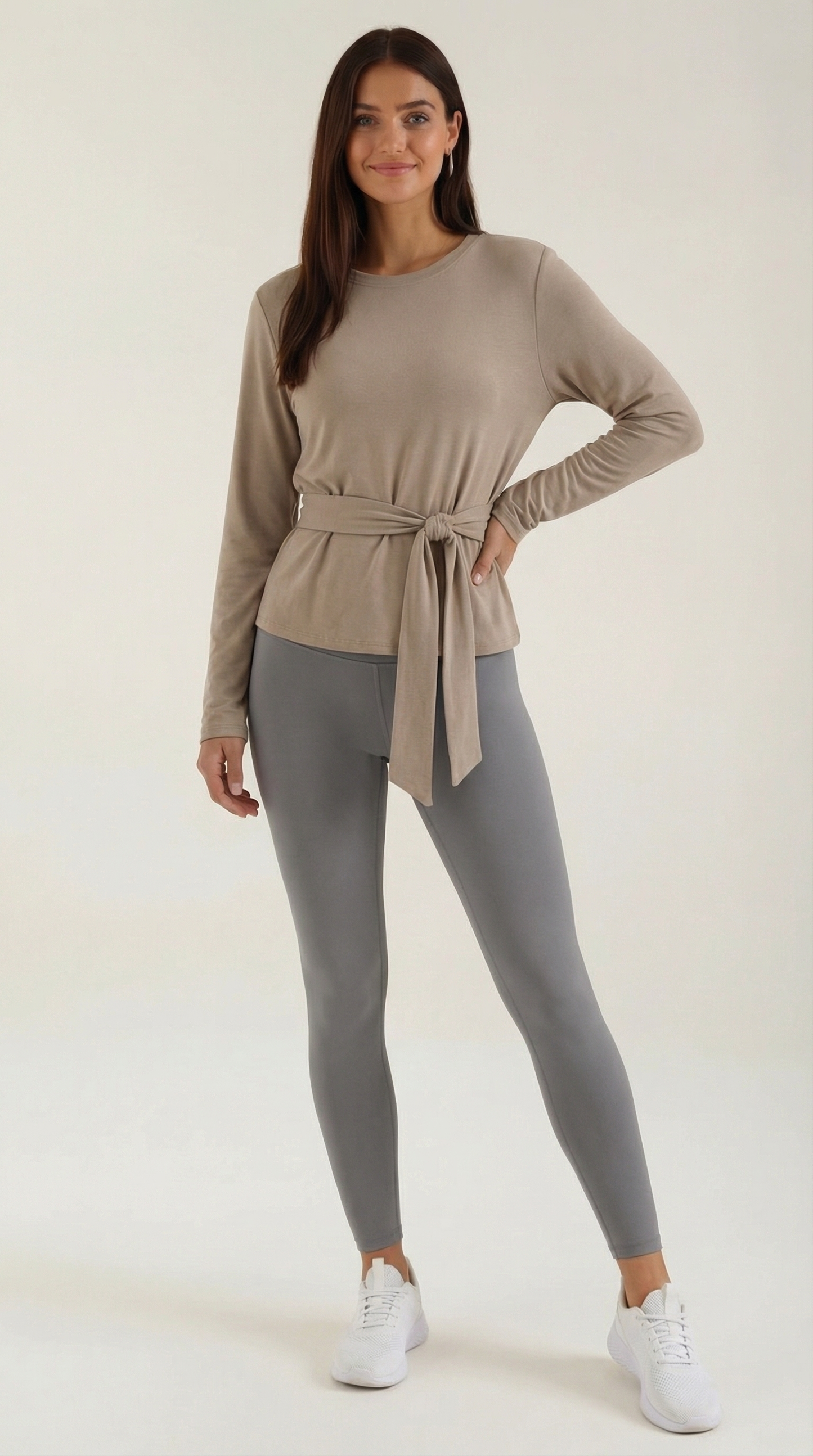 TM | Top Holly de manga larga con detalle de lazo