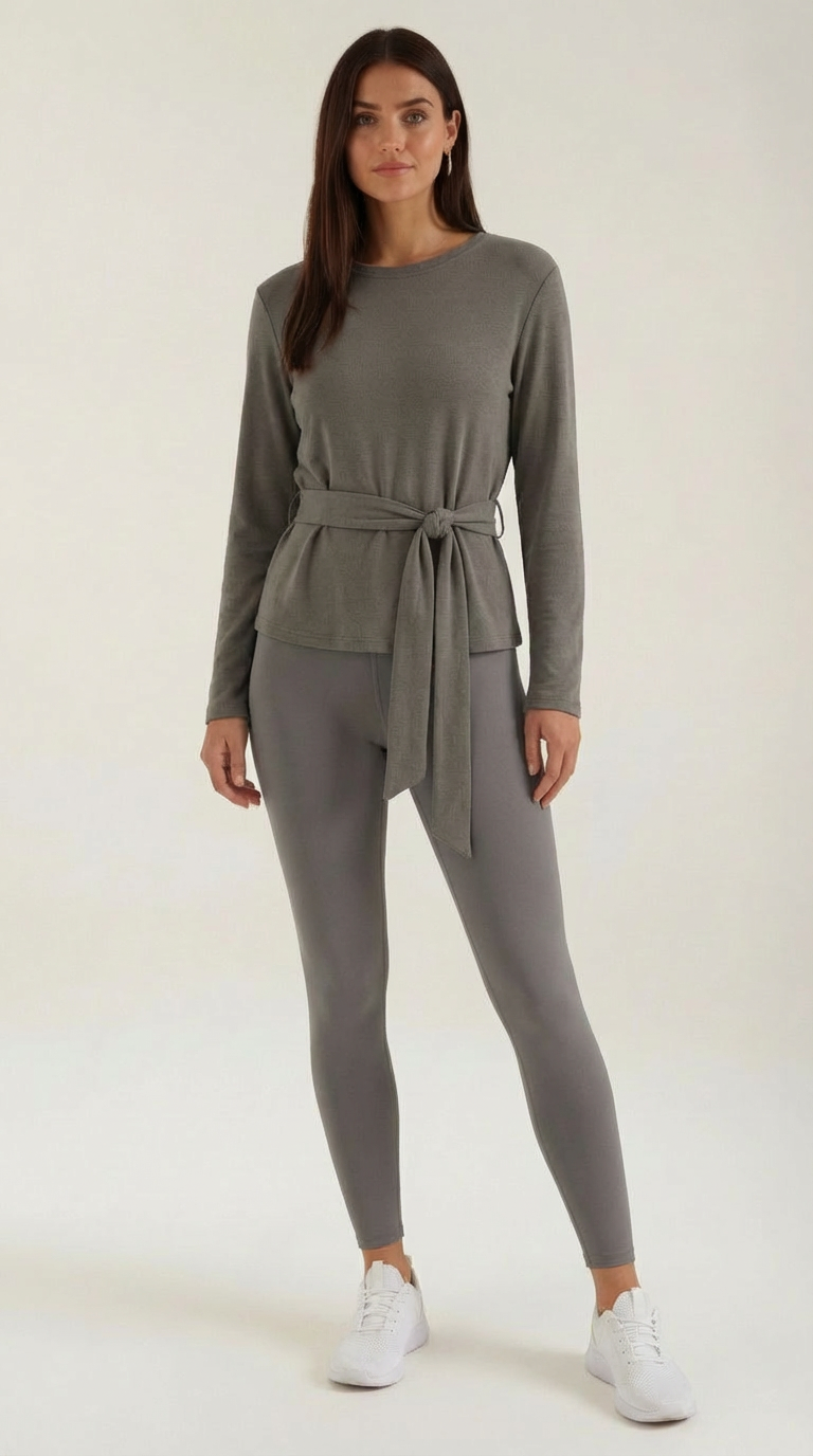 TM | Top Holly de manga larga con detalle de lazo
