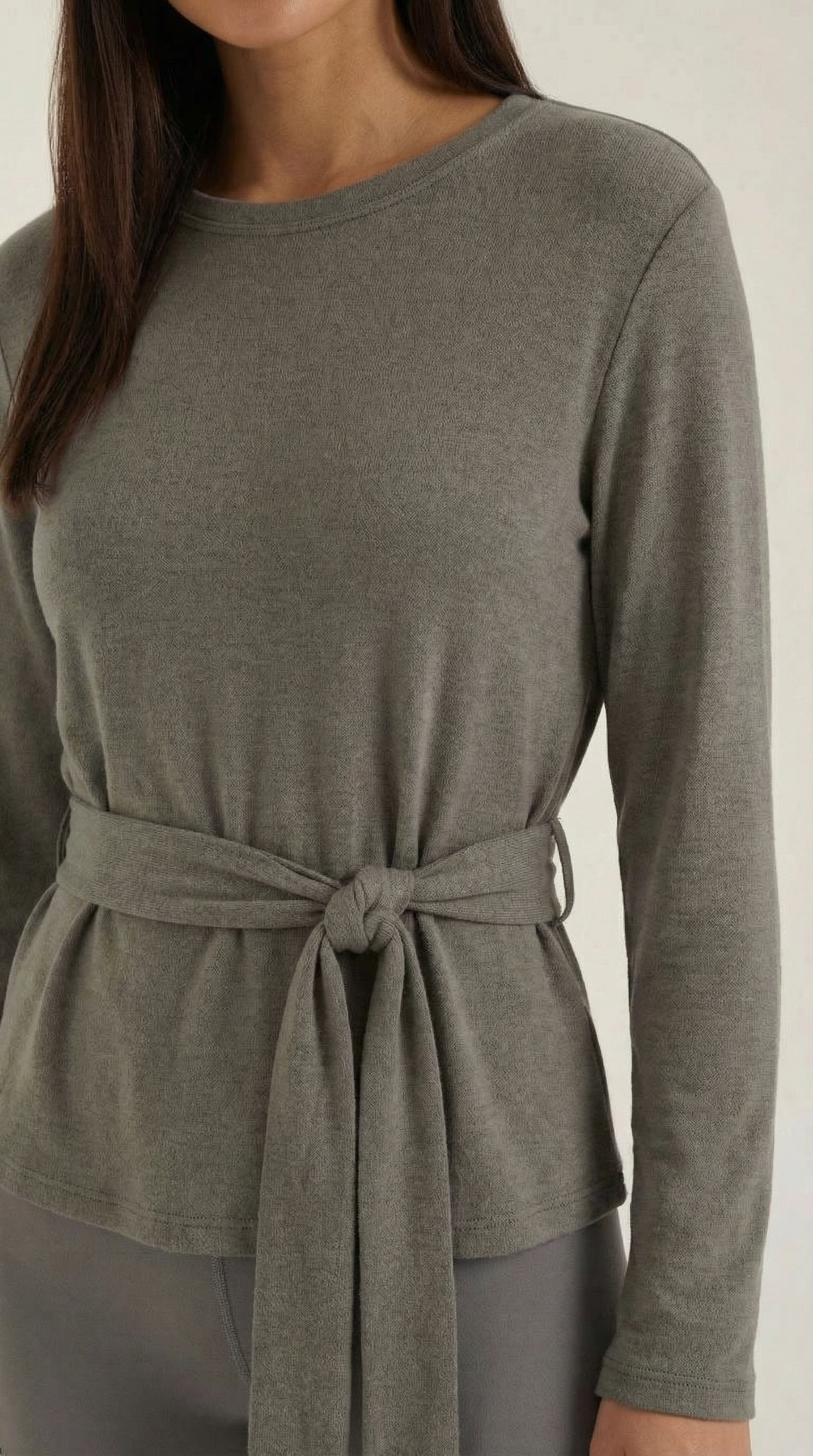 TM | Top Holly de manga larga con detalle de lazo