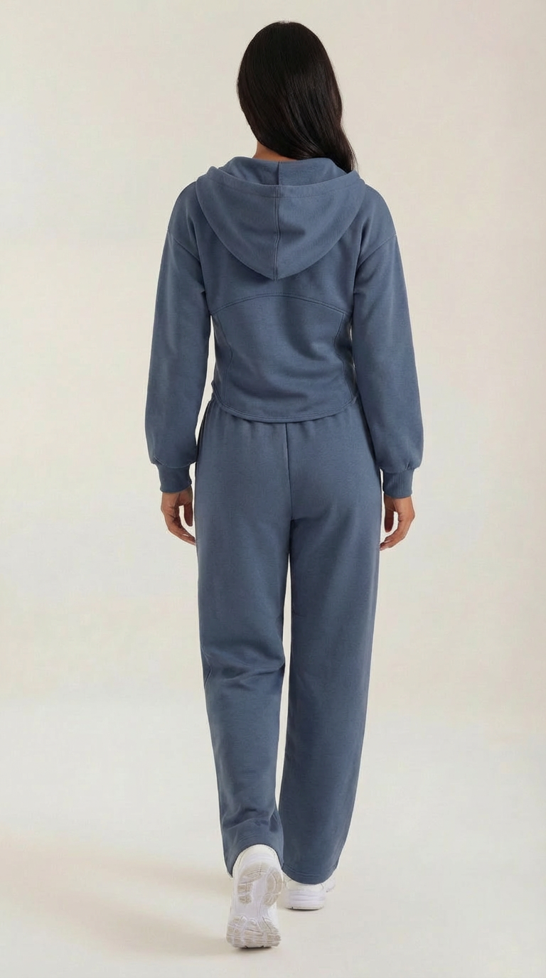 Conjunto de sudadera con capucha y pantalones anchos Yolanda