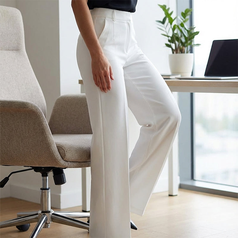TM | Pantalones de traje de mujer con cintura alta