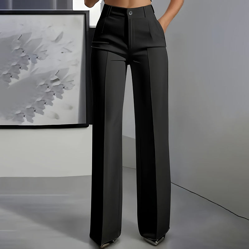 TM | Pantalones de traje de mujer con cintura alta