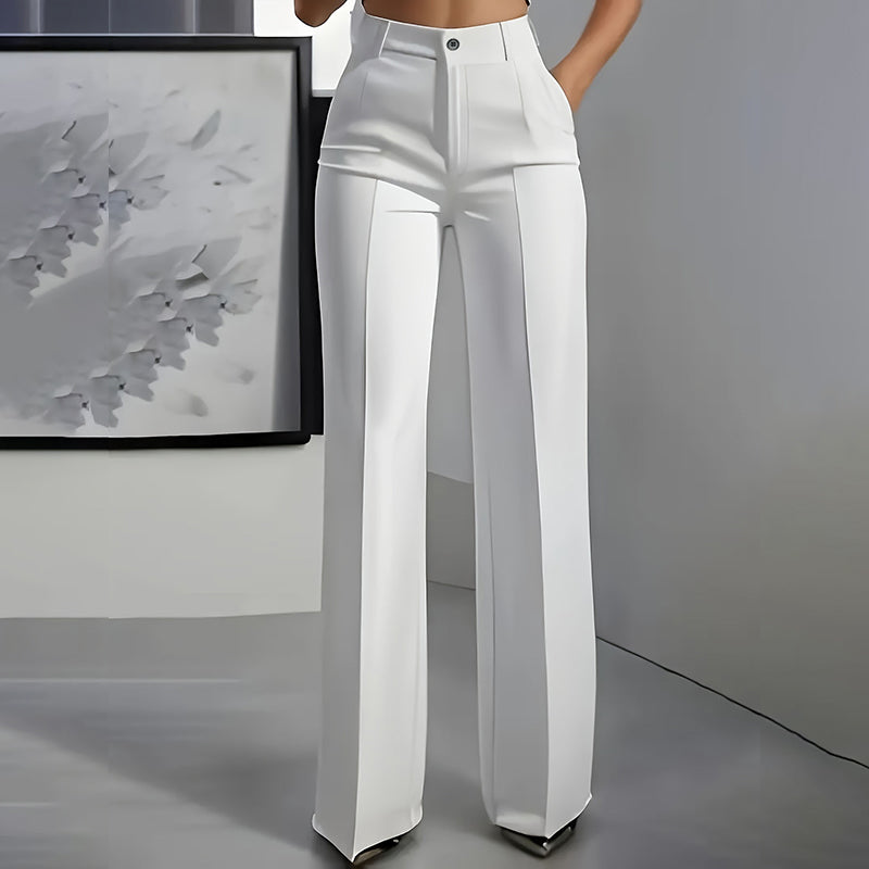 TM | Pantalones de traje de mujer con cintura alta
