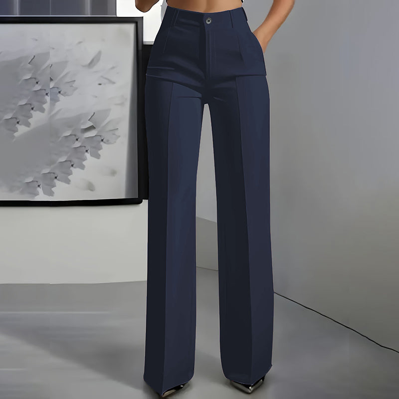 TM | Pantalones de traje de mujer con cintura alta