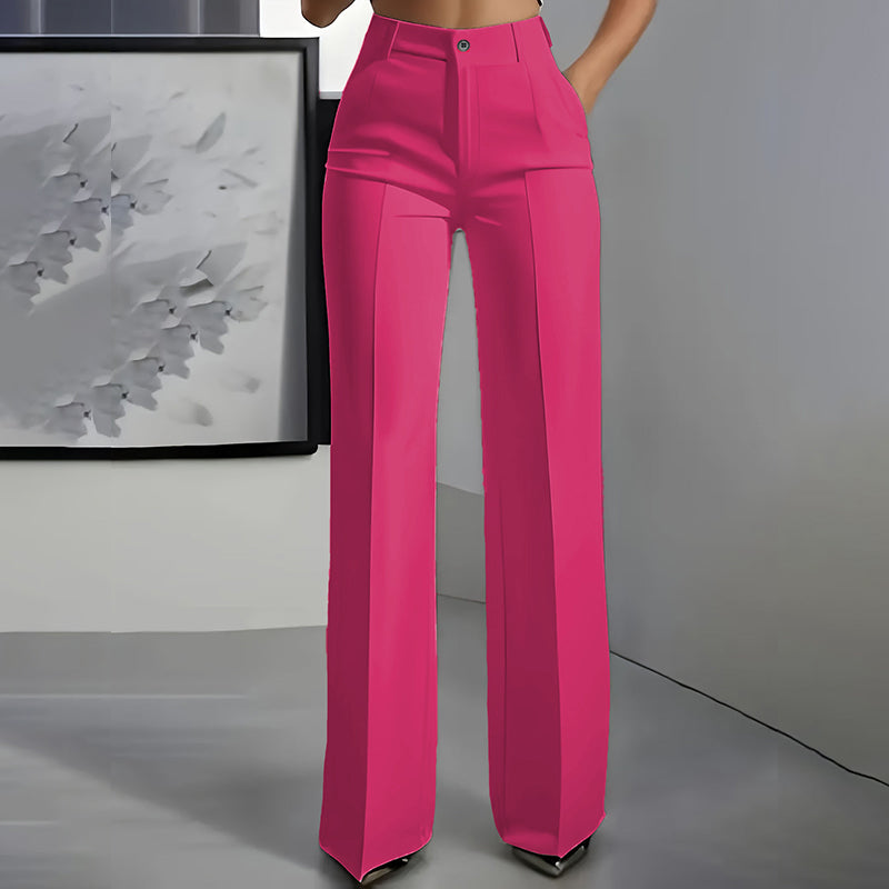 TM | Pantalones de traje de mujer con cintura alta