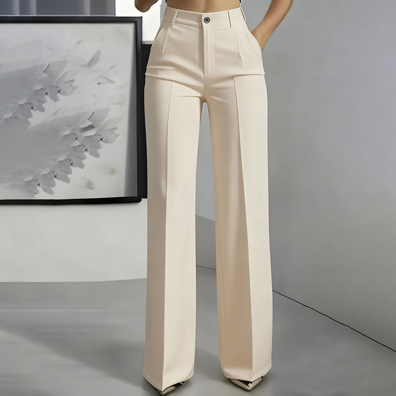 TM | Pantalones de traje de mujer con cintura alta