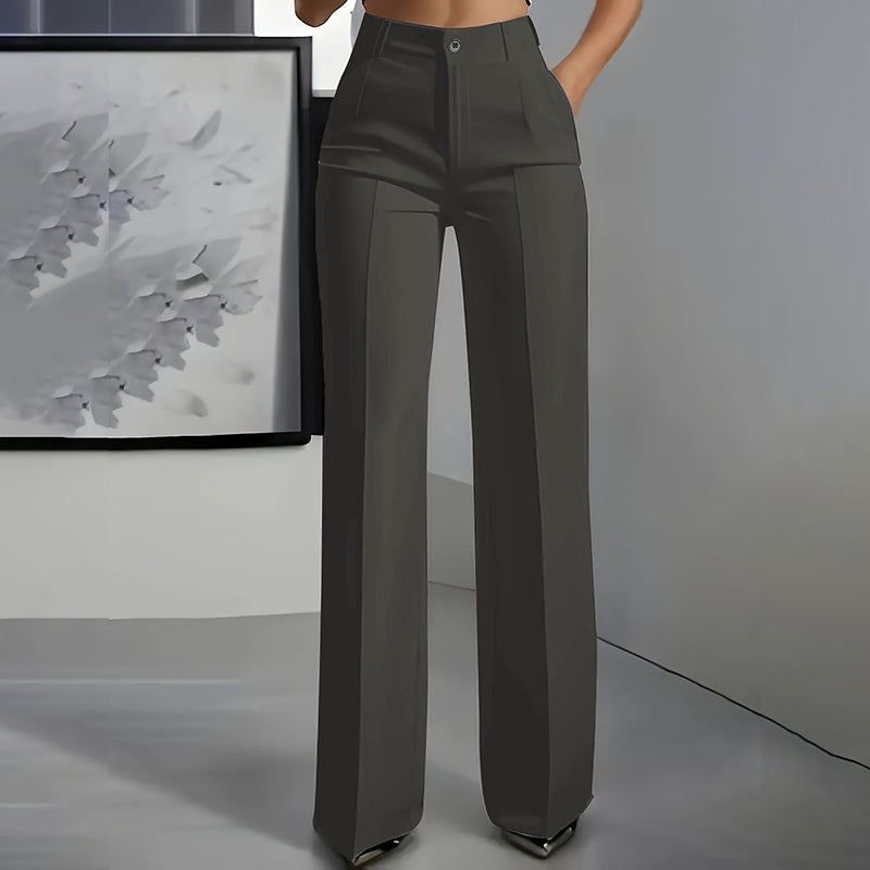TM | Pantalones de traje de mujer con cintura alta