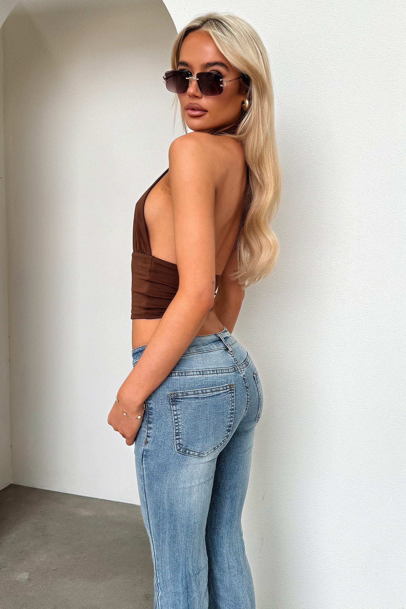 TM | Sunshine Halter Top - Marrón